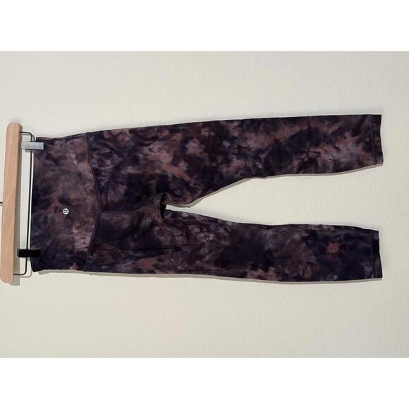 Lululemon Align Diamond Dye Cassis Black Plum Size 6 Nulu High Rise 23” Crop - Picture 2 of 8